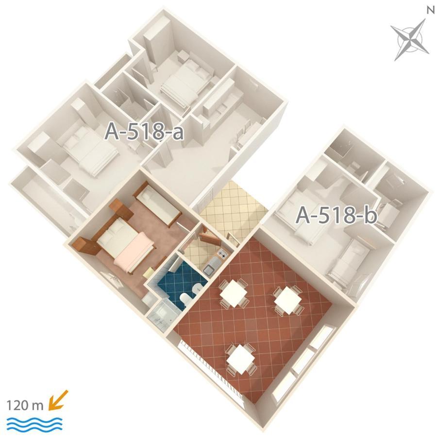 Apartments By The Sea Podgora, Makarska - 518 Ngoại thất bức ảnh