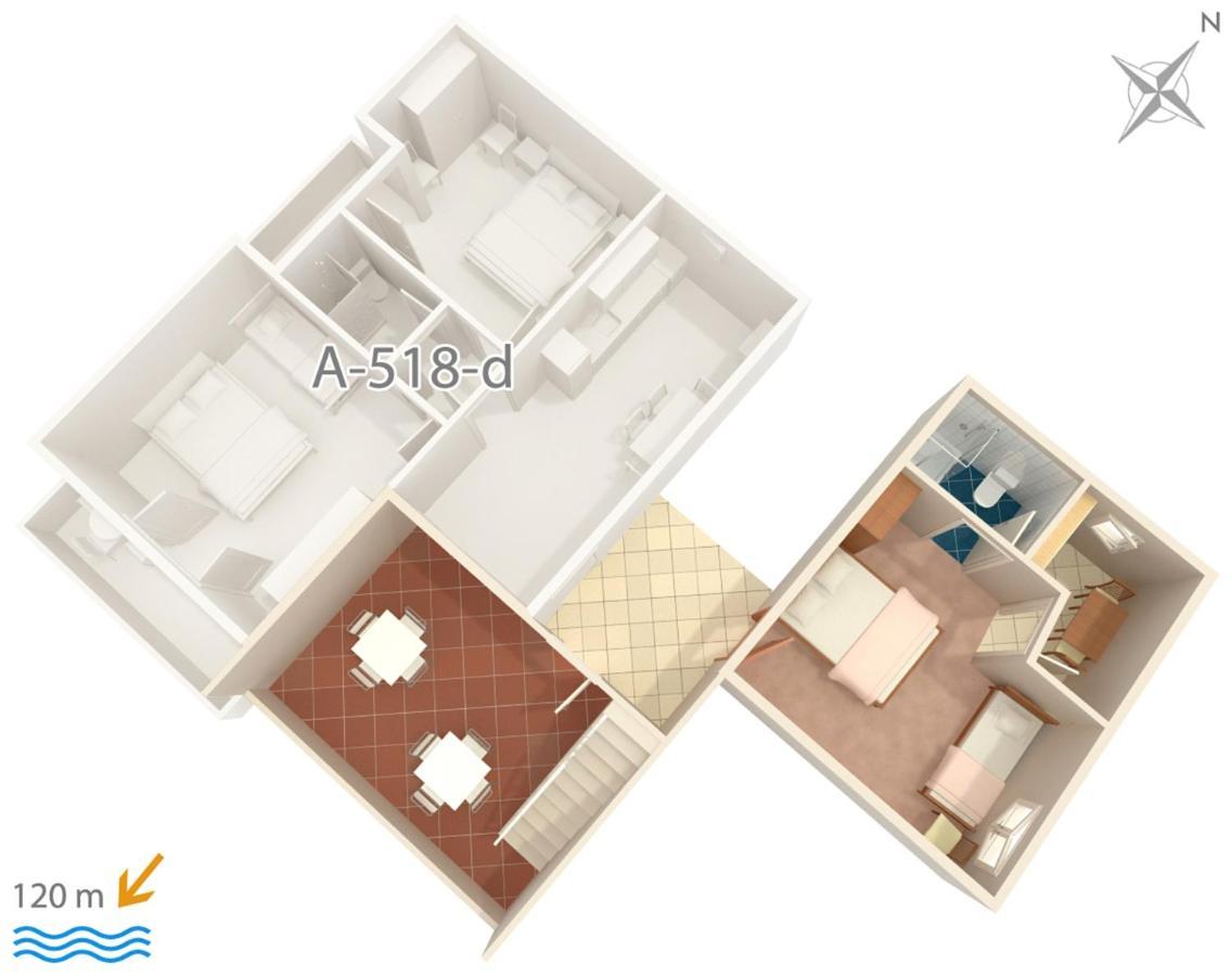 Apartments By The Sea Podgora, Makarska - 518 Ngoại thất bức ảnh
